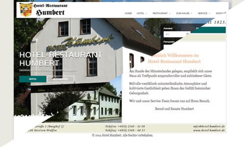 Screenshot hotel-humbert.de